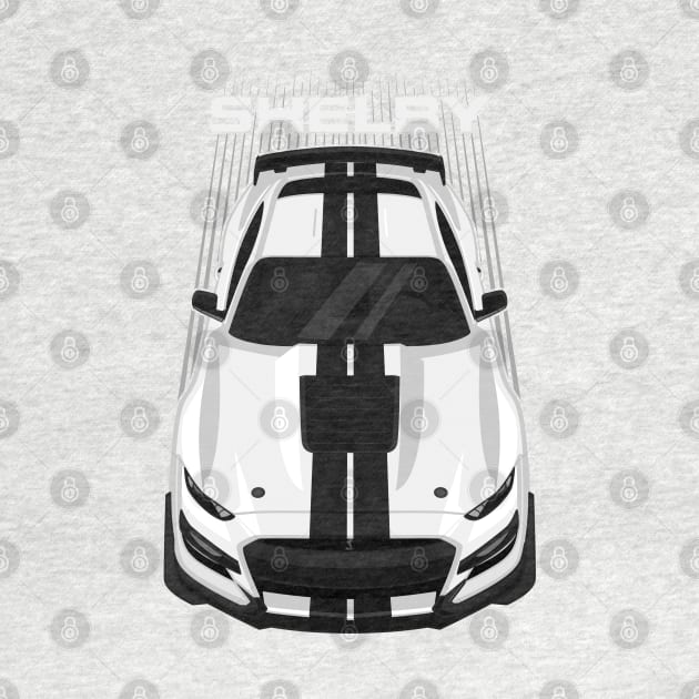 Ford Mustang Shelby GT500 2020-2021 - White - Black Stripes by V8social